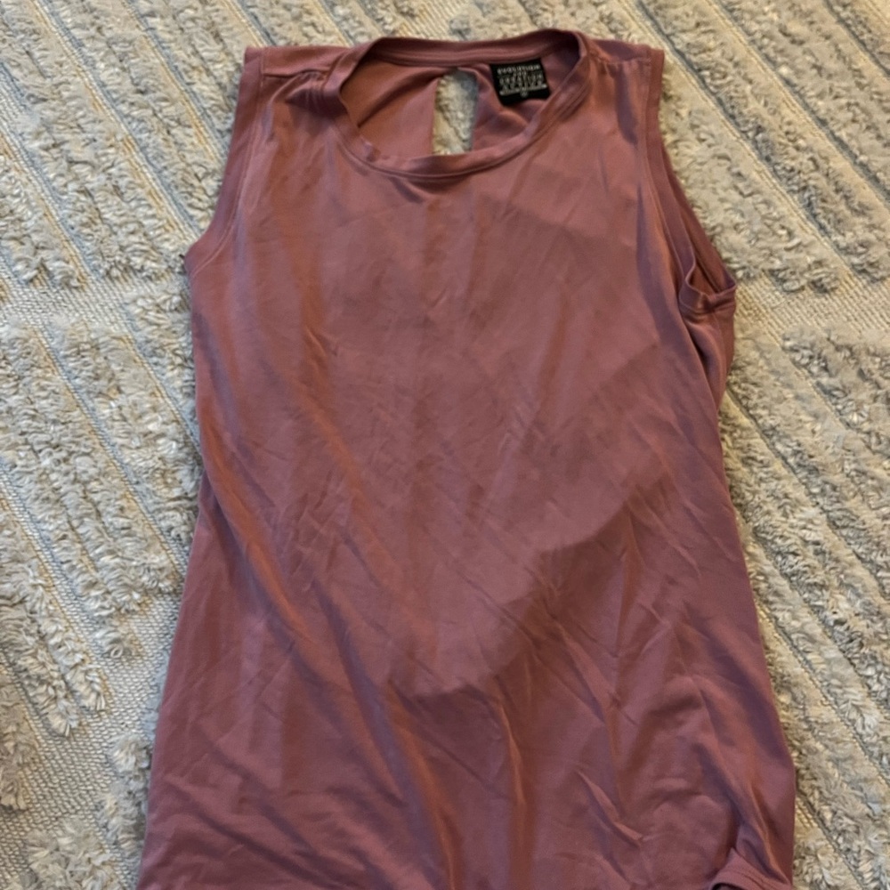 Evolution and Creation Mauve Short Sleeve Top